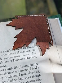 Maple Leaf Leather Bookmark