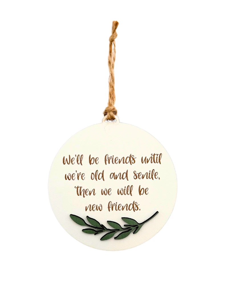Senile Friends Round Ornament