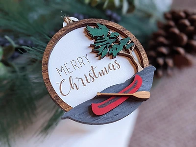 Canoe Round Ornament