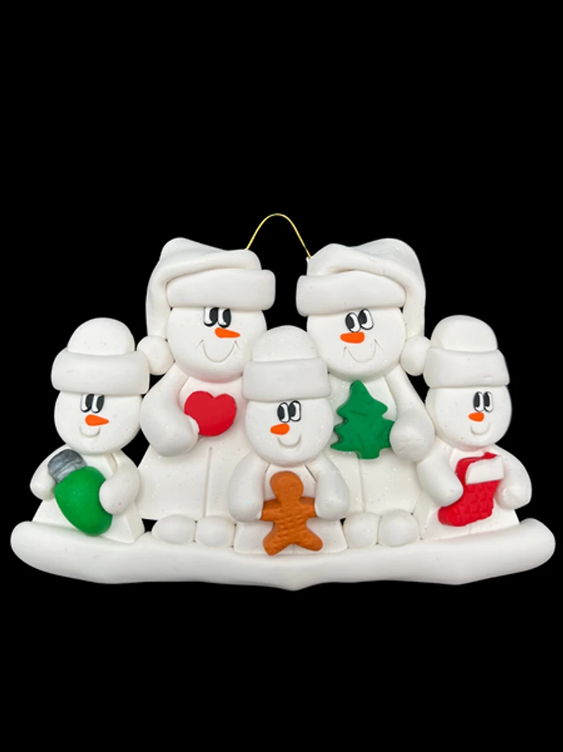 Christmas Family of 5 Ornament
