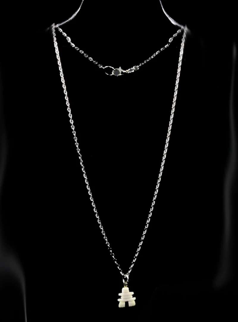 Soapstone Inukshuk Necklace - Maggie T. Kulula