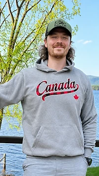 Canada Hoodie - Grey Plaid