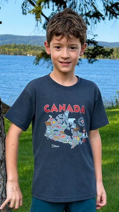 Kid's Map of Canada T-Shirt