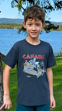 Kid's Map of Canada T-Shirt