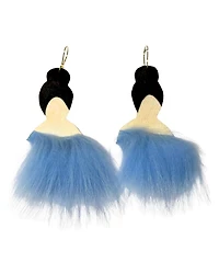 Silhouette Fox Fur & Sealskin Earrings
