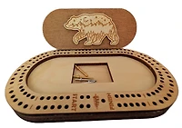 Travel Size Bear Cribbage Board