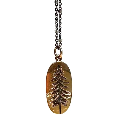 Pine Tree Necklace - Bronze