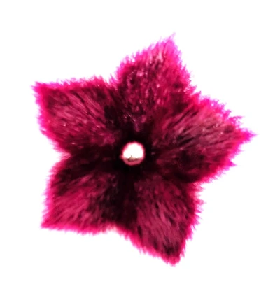 Sealskin Flower Hair Pin