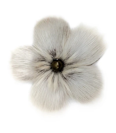Sealskin Flower Hair Pin