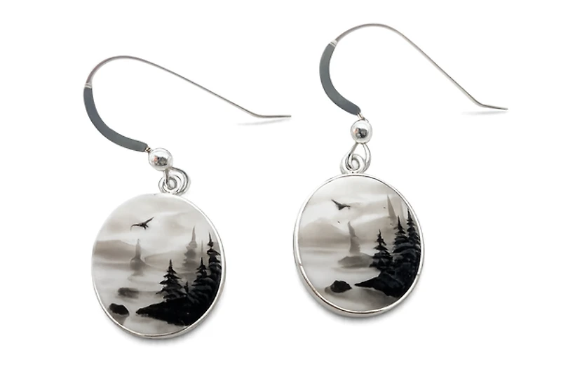 Cedar Mist Hook Earrings