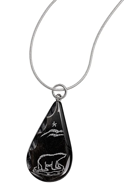 Baleen Standing Bear Pendent - Sandy Maniapik