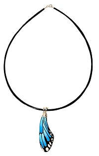 Butterfly Wing Pendant - Blue Morpho