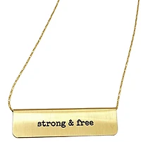 Reversible Black Flag Bar Necklace