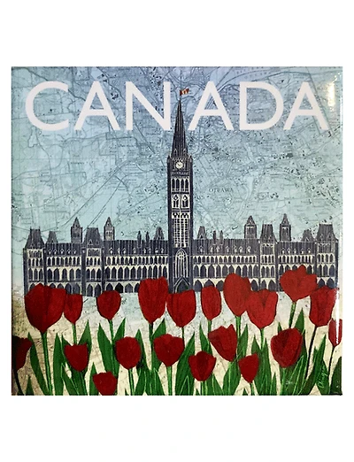 Canadian Parliament Map Magnet