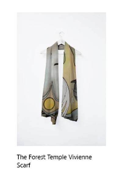 "Forest Temple" Chiffon Scarf
