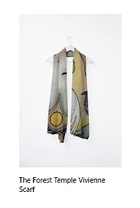 "Forest Temple" Chiffon Scarf