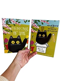 Maud Lewis Black Cat - Thinking of You Card & Kit