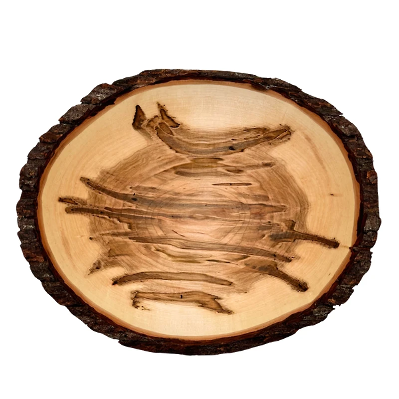 Handcrafted Ambrosia Maple Bowl with Bark