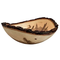 Handcrafted Ambrosia Maple Bowl with Bark