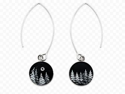 Midnight Cedars Hook Earrings