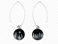 Midnight Cedars Hook Earrings