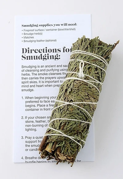 Traditional First Nations Smudge Bundle - Cedar