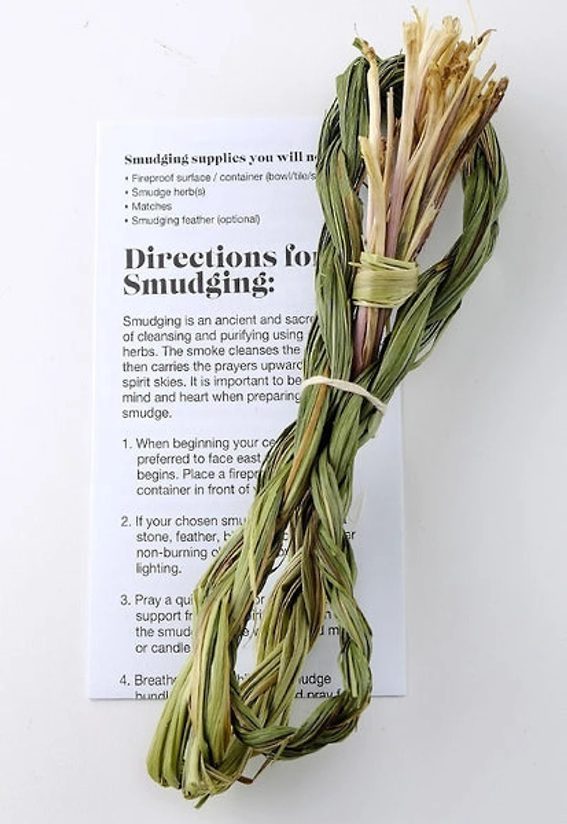 Traditional First Nations Smudge Braid - Sweetgrass