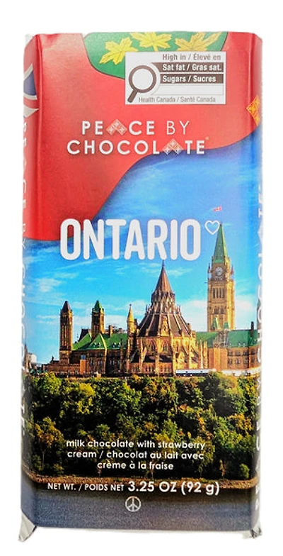 "Ontario" Strawberry Cream Filled Chocolate Bar