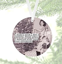 Decorating the Tree Round Ornament