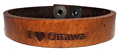 Leather "I <3 Ottawa" Bracelet