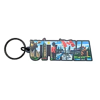 Ottawa Word Collage Keychain