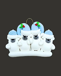 Polar Bear Family of 4 Ornament