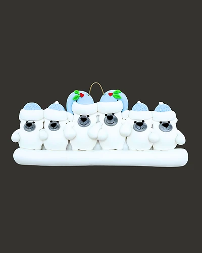Polar Bear Family of Ornament