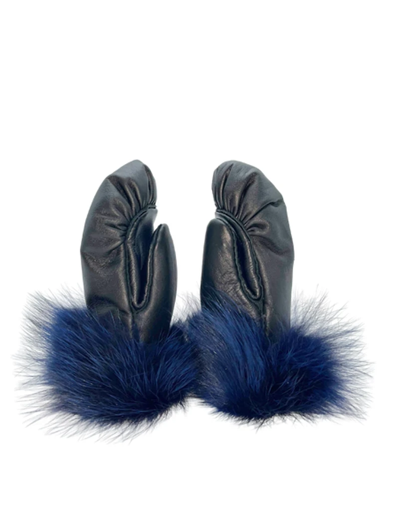 Children's Leather Mittens - Daisy Savard