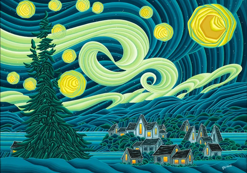 Northern Starry Night Puzzle - 1008 Pieces