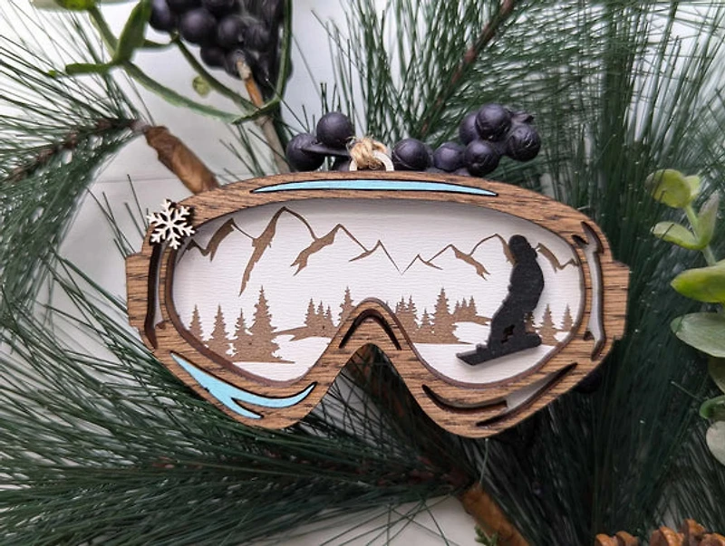 Snowboard Goggles Ornament