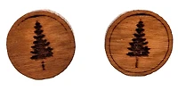 Wooden Trees Stud Earrings