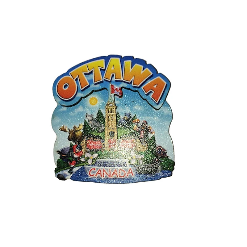 Ottawa Cartoon Painted Magnet
