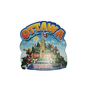 Ottawa Cartoon Painted Magnet