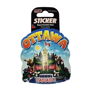 Ottawa Cartoon Painted Sticker