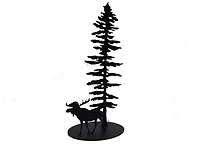Sitka Tree with Moose