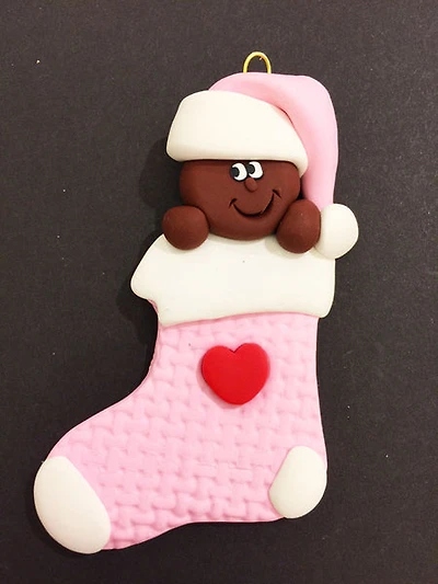 Stocking Baby Pink Ornament