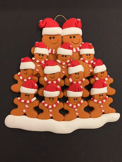 Gingerbread Family of 13 Ornament