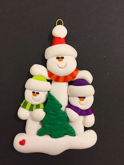 Single Parent Tree Family of 3 Ornament