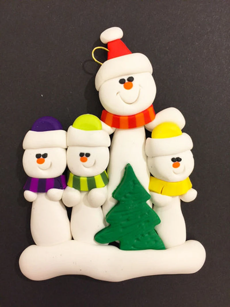 Single Parent Tree Family of 4 Ornament