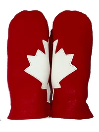 Red Canadian Deerskin Mitts