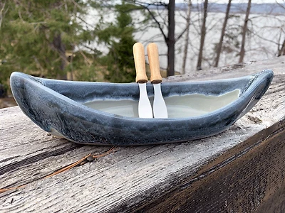 Canoe Dip Pot - River Rock