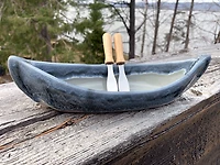 Canoe Dip Pot - River Rock