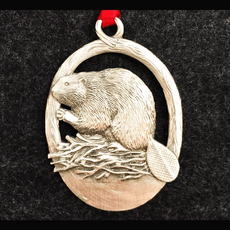 Beaver Pewter Ornament