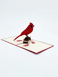 Red Cardinal 3D Pop-Up Art Card